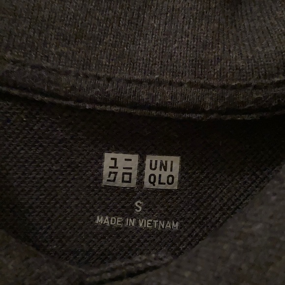 Uniqlo grey/charcoal polo - Picture 2 of 2